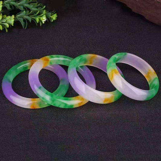 Colorful Jade Bangle, Colorful Jade Bracelet