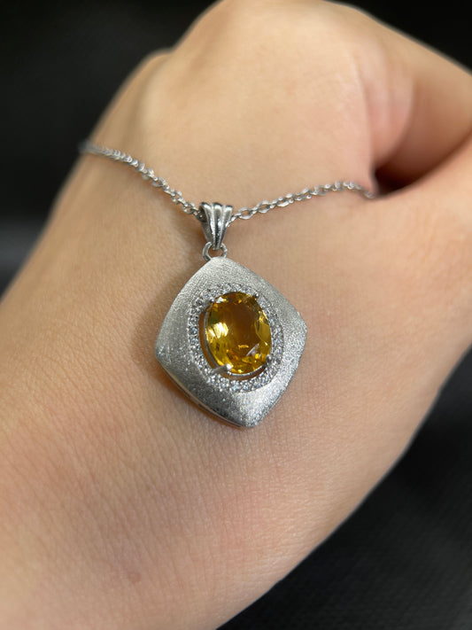 Citrine Necklace, Citrine Pendant