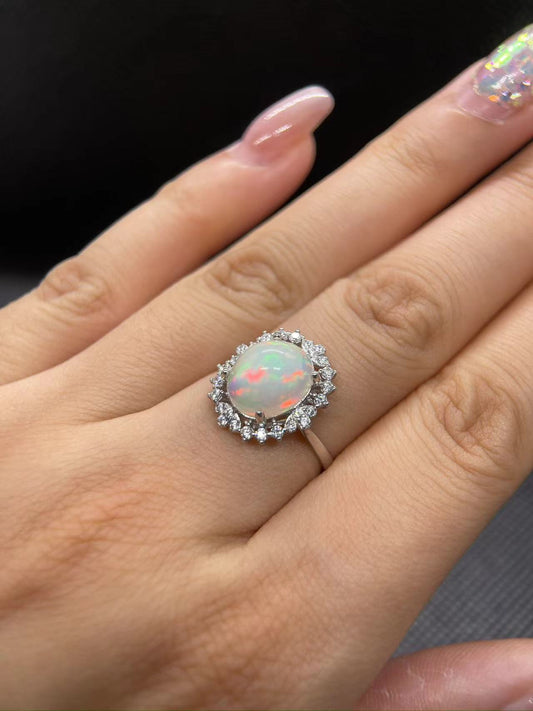 Opal Ring, White Opal Ring