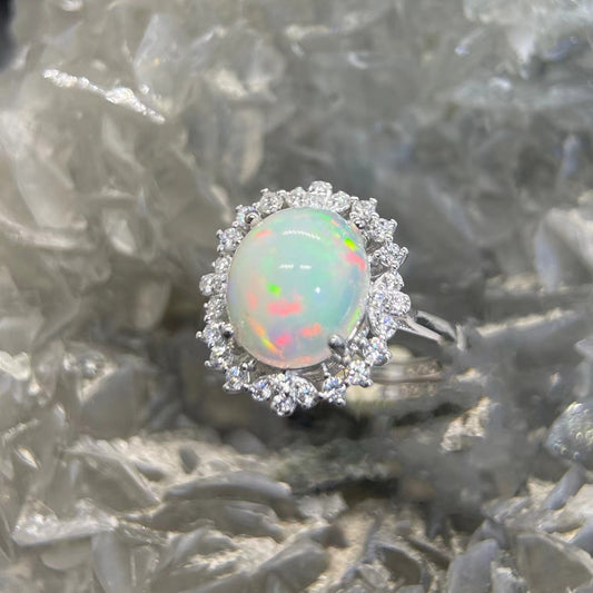 Opal Ring, White Opal Ring