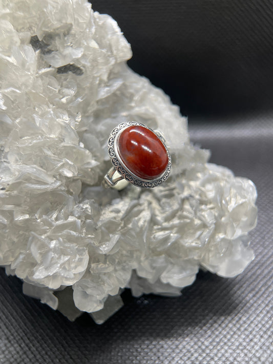 Carnelian Adjustable Ring