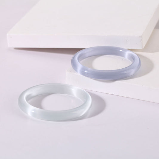 White Cat Eye Bangle, White Cat Eye Bracelet