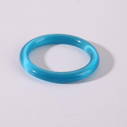 Lake Blue Cat Eye Bangle, Cat Eye Bracelet