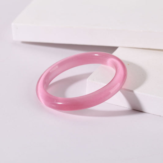 Pink Cat Eye Bangle, Cat Eye Bracelet