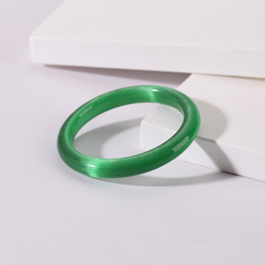 Green Cat Eye Bangle, Cat Eye Bracelet Success