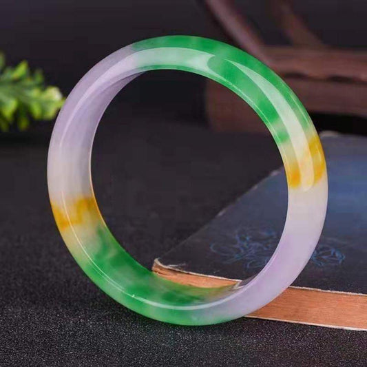Colorful Jade Bangle, Colorful Jade Bracelet