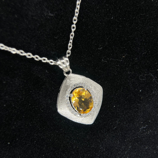 Citrine Necklace, Citrine Pendant